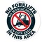 Signmission No Forklifts Spanish And English 16in Non-Slip Floor Marker, 16" x 16", FD-C-16-99912 FD-C-16-99912 - alternate 1